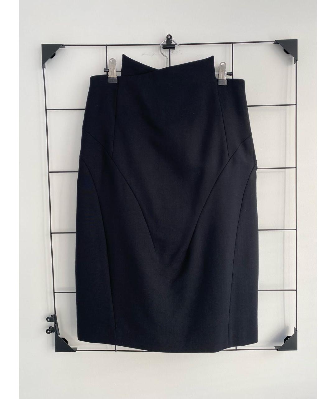 ANTONIO BERARDI Черная шерстяная юбка миди, фото 9