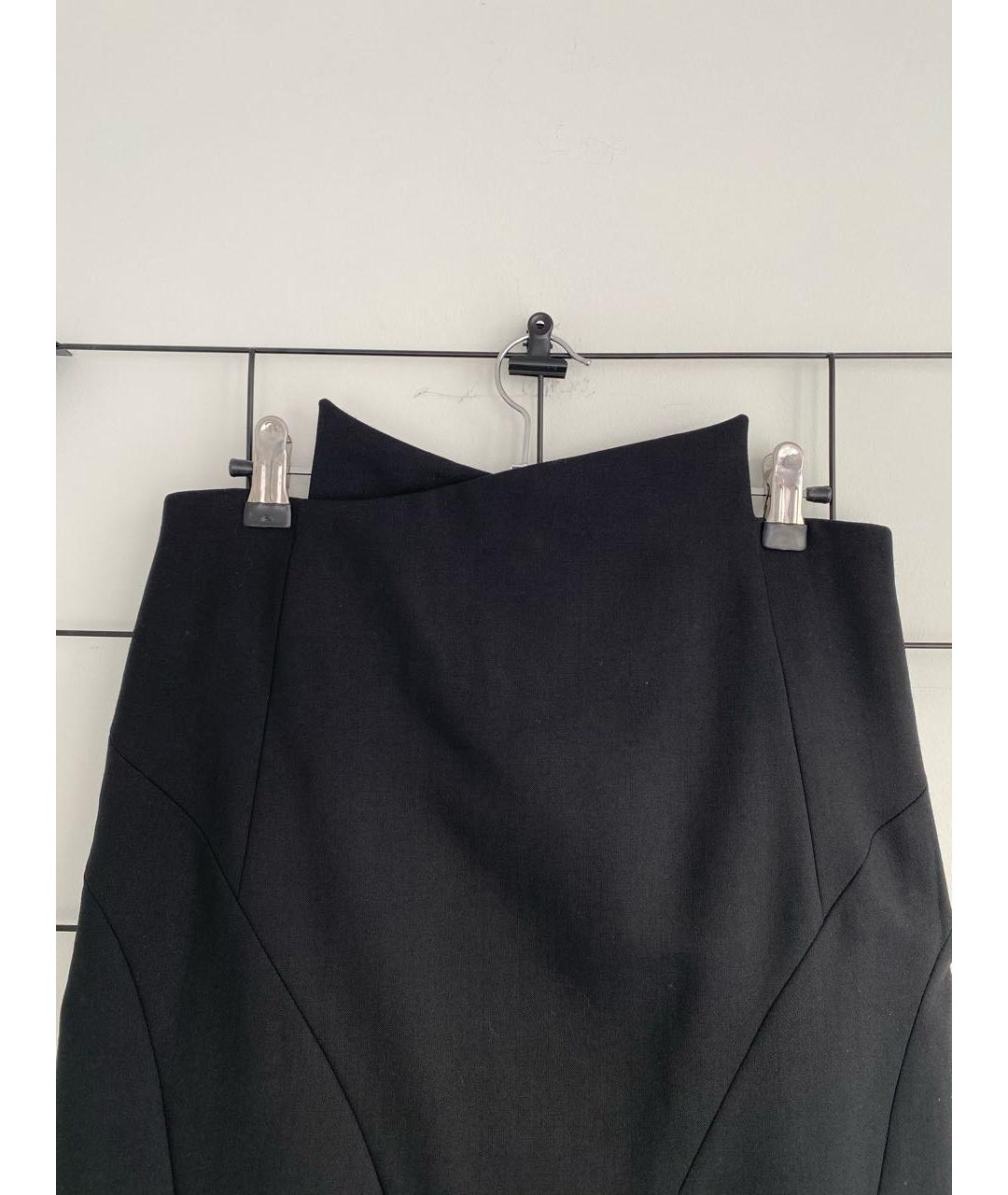 ANTONIO BERARDI Черная шерстяная юбка миди, фото 3