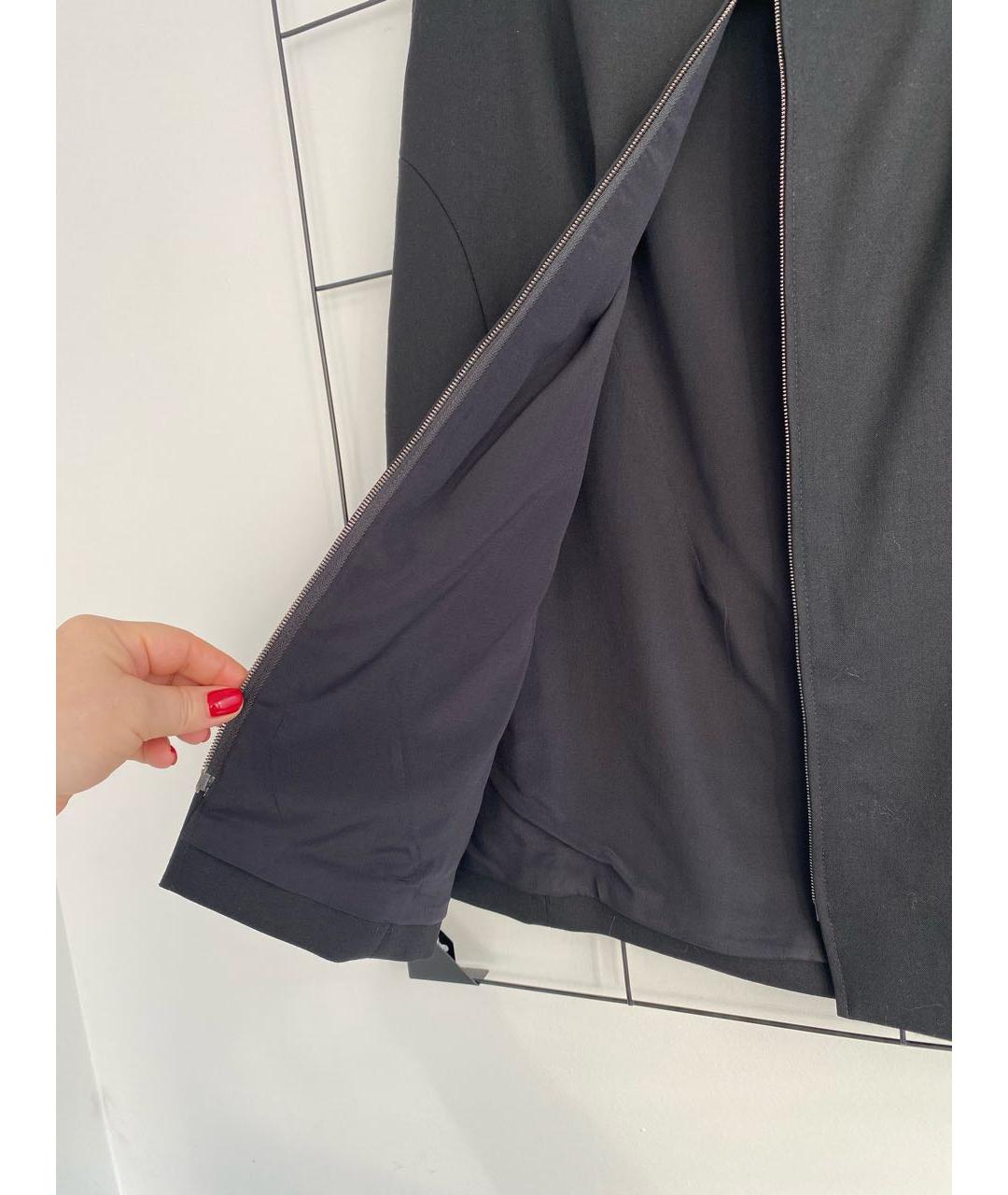 ANTONIO BERARDI Черная шерстяная юбка миди, фото 5