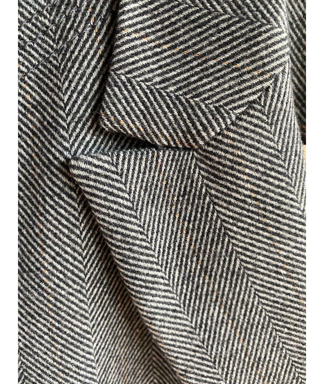 HUGO BOSS Серый шерстяной жакет/пиджак, фото 4