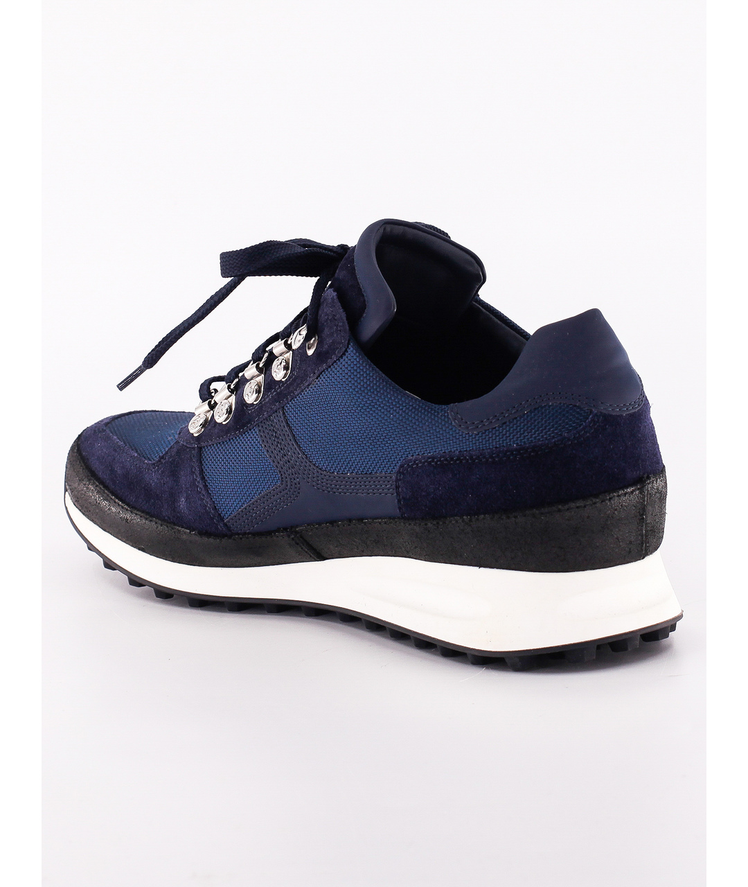 DSQUARED2 Темно-синие замшевые низкие кроссовки / кеды, фото 3