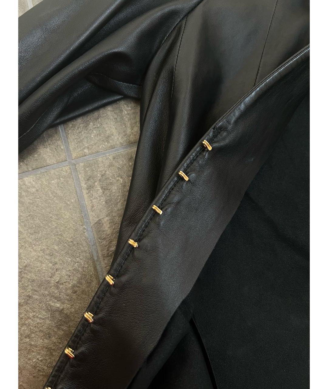ROBERTO CAVALLI Черная кожаная куртка, фото 8