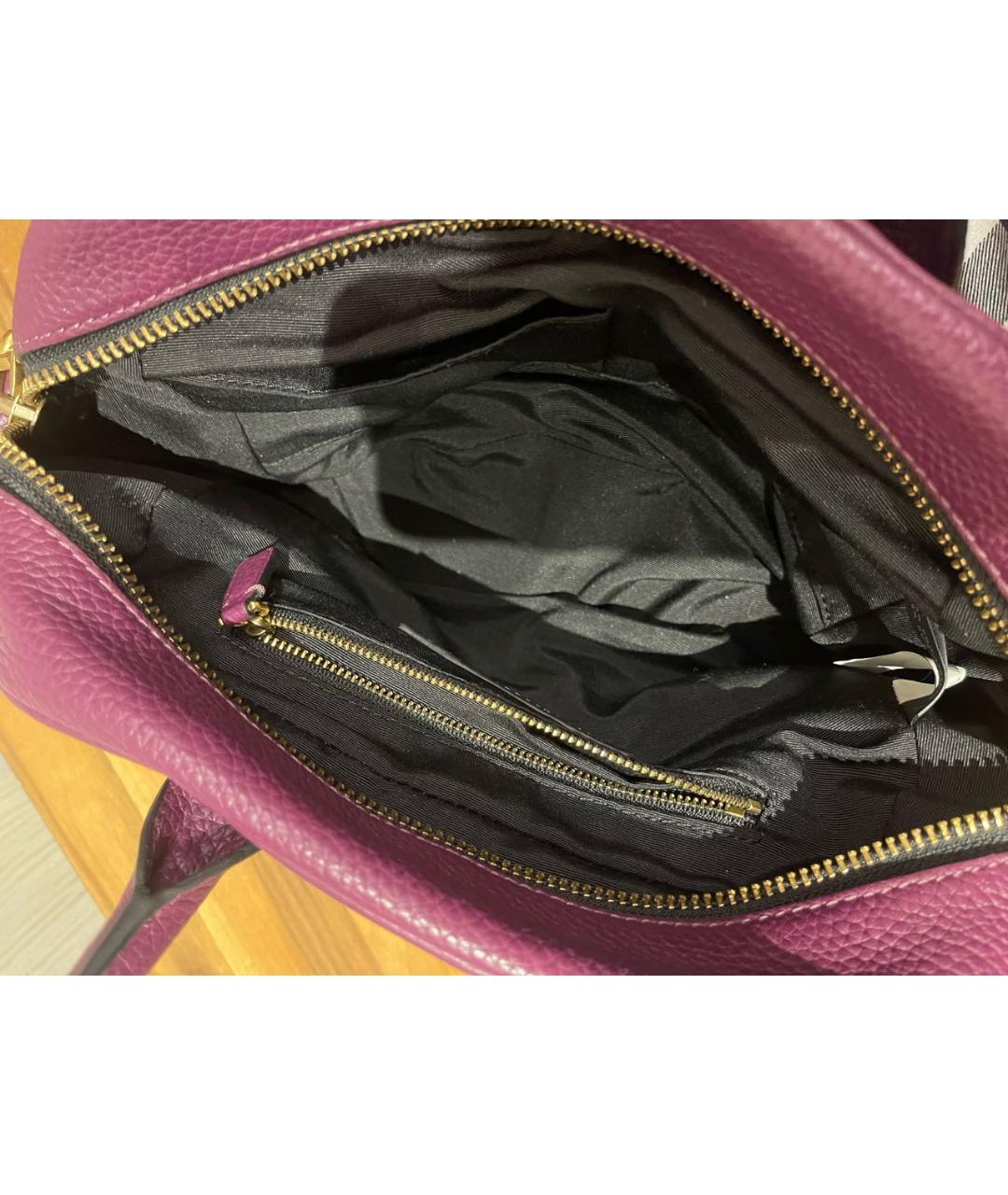 MARC BY MARC JACOBS Фиолетовая кожаная сумка через плечо, фото 7
