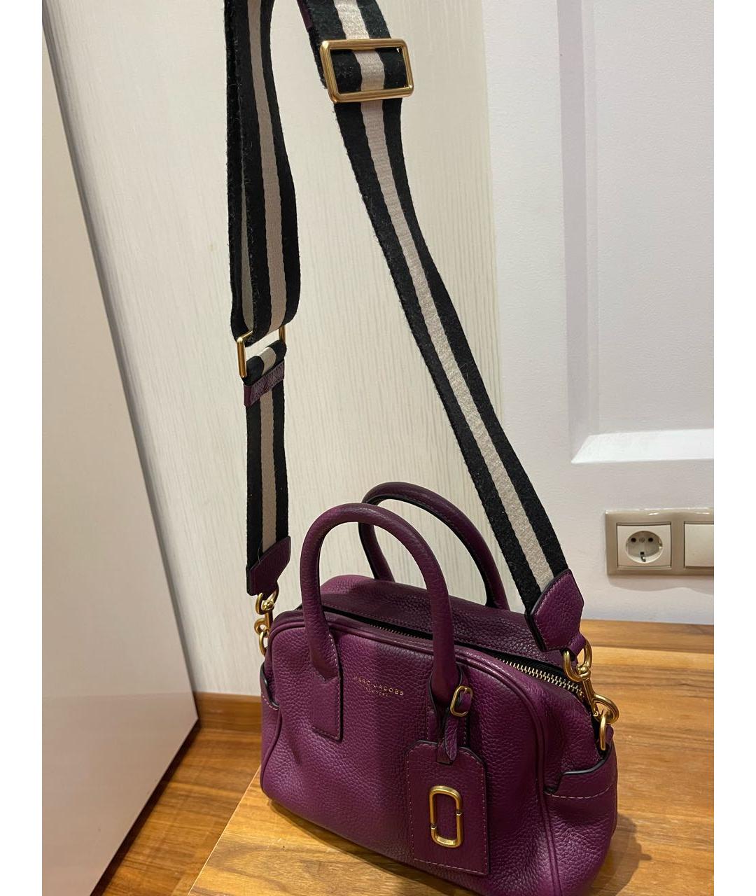 MARC BY MARC JACOBS Фиолетовая кожаная сумка через плечо, фото 5