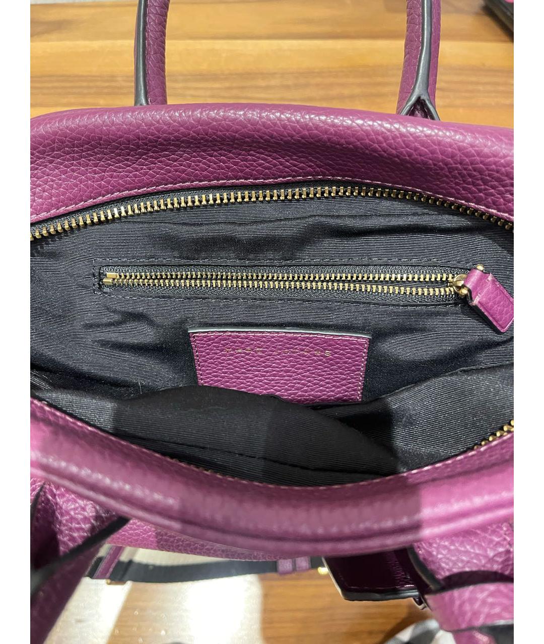 MARC BY MARC JACOBS Фиолетовая кожаная сумка через плечо, фото 4