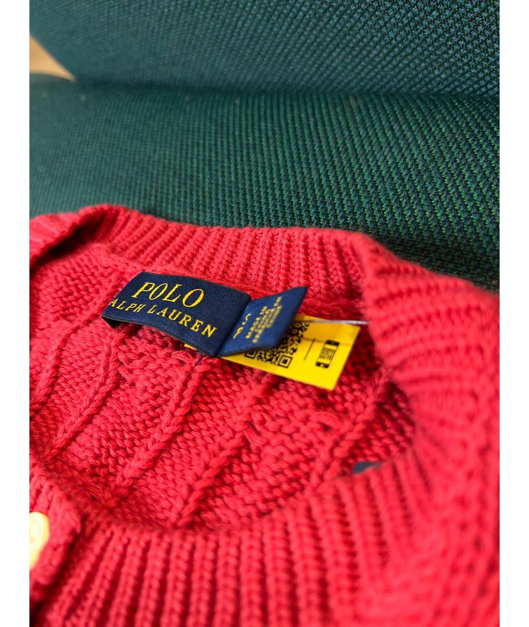 POLO RALPH LAUREN Красный хлопковый джемпер / свитер, фото 3
