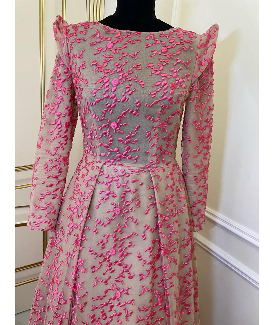 ISABEL SANCHIS Розовое полиамидовое вечернее платье, фото 2