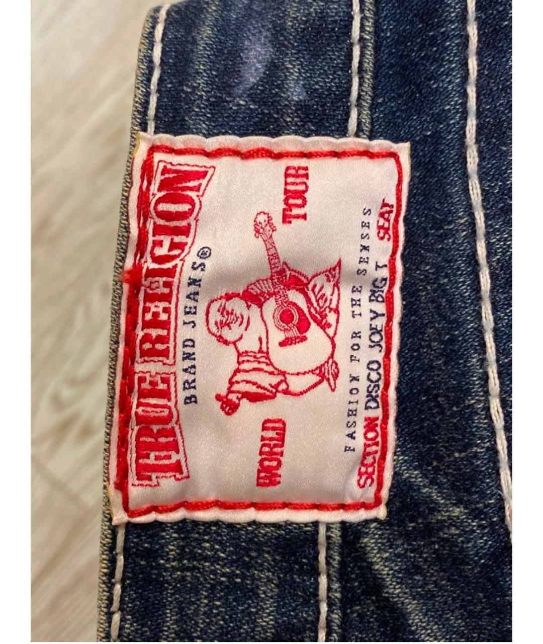 TRUE RELIGION Темно-синие хлопковые джинсы клеш, фото 3