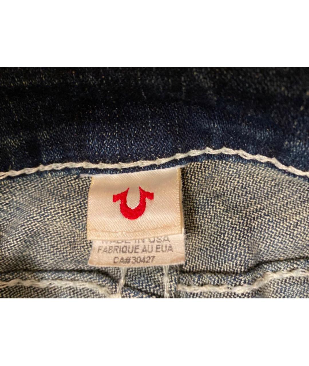 TRUE RELIGION Темно-синие хлопковые джинсы клеш, фото 5