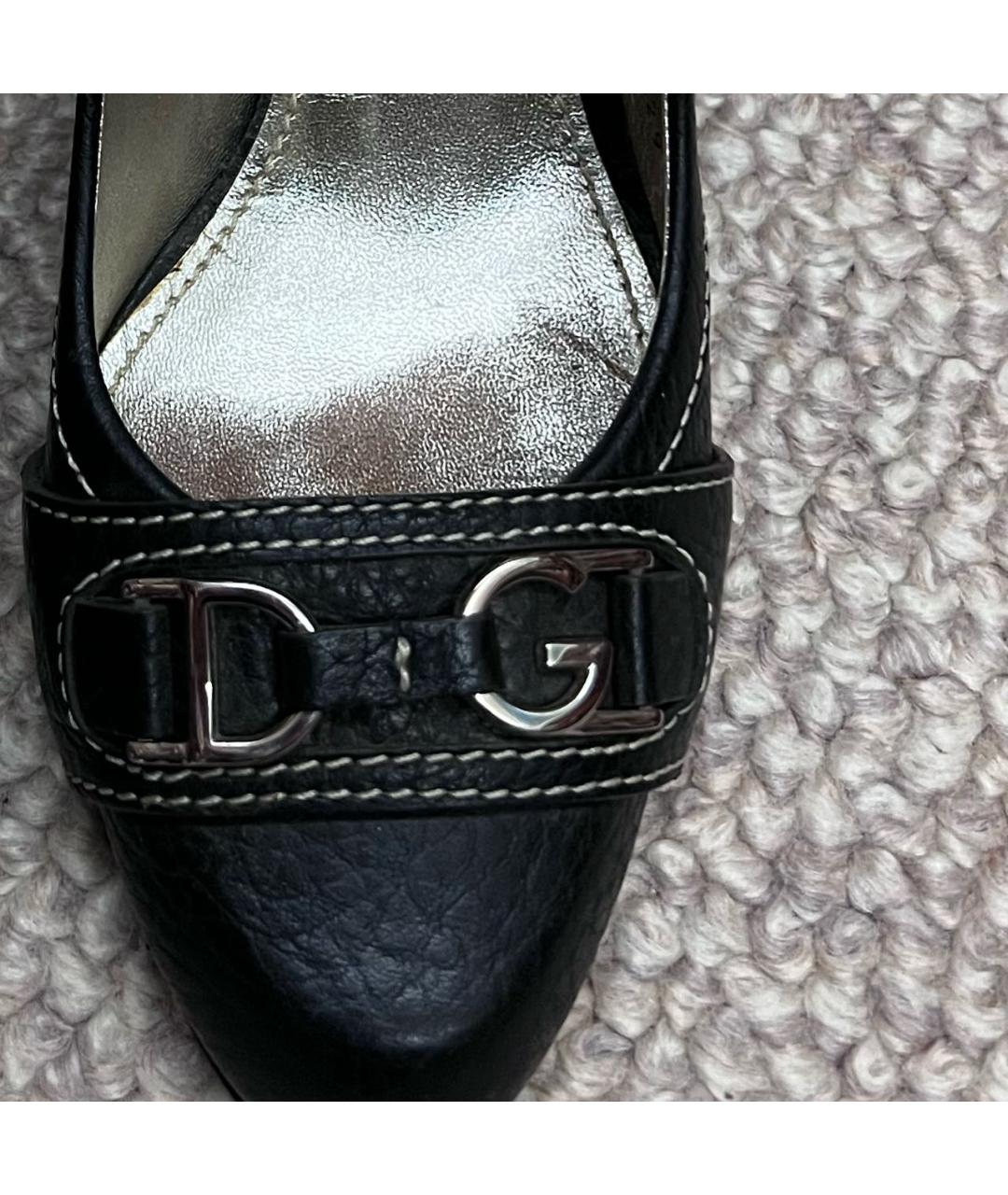 DOLCE&GABBANA Черные кожаные туфли, фото 6