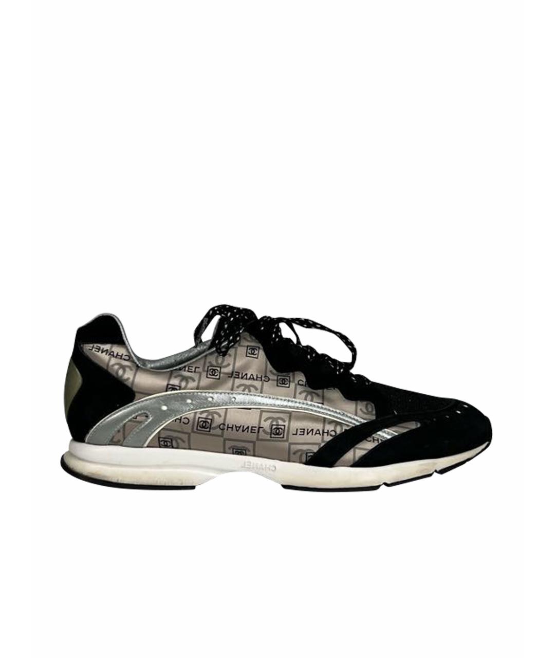 CHANEL PRE-OWNED Бежевые текстильные кроссовки, фото 1