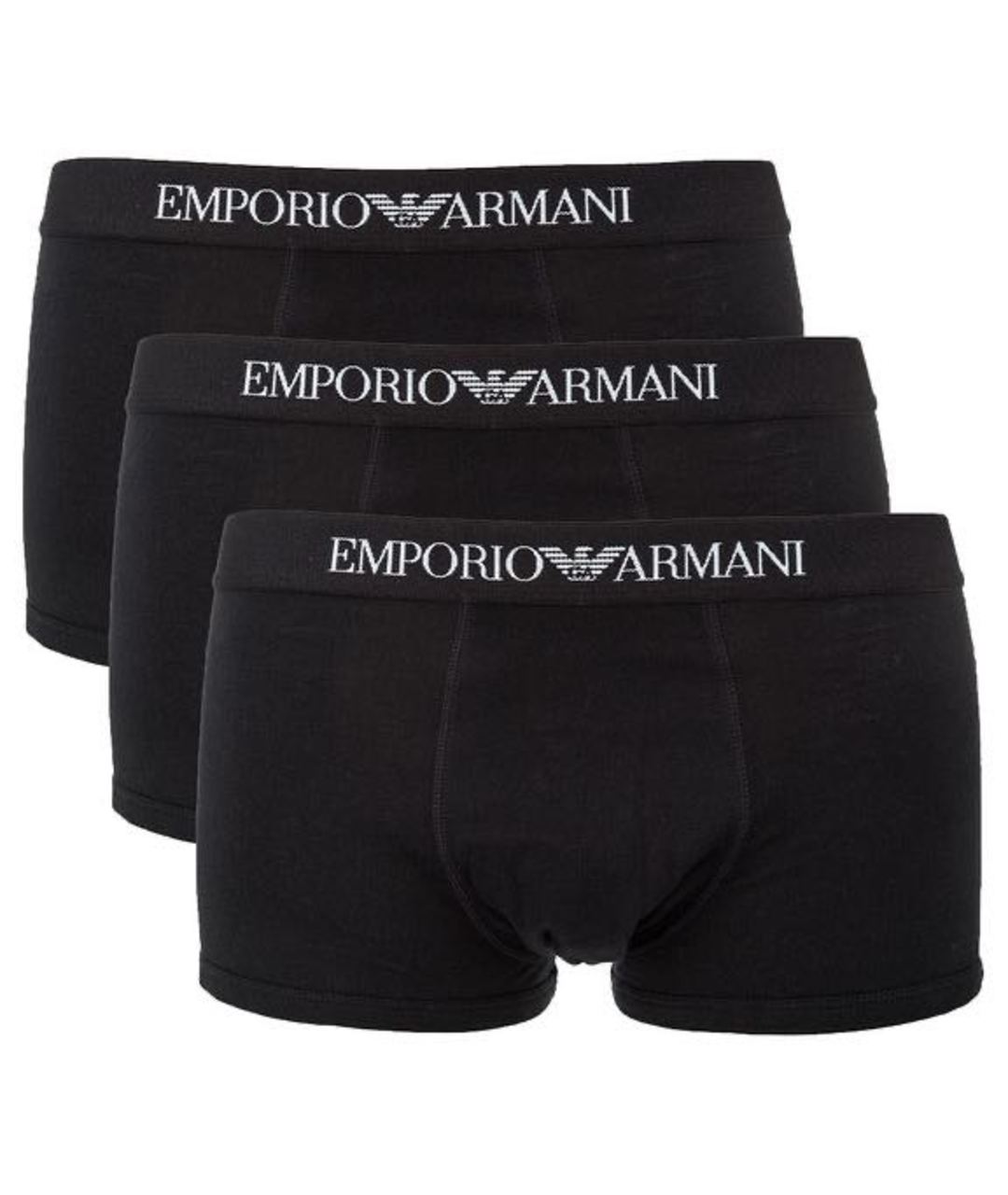 EMPORIO ARMANI Черные хлопковые шорты, фото 1