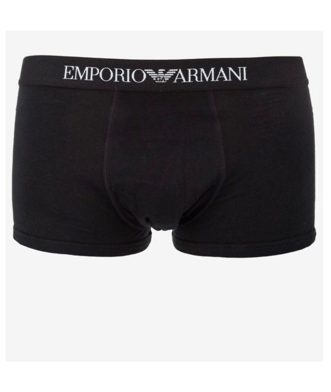 EMPORIO ARMANI Черные хлопковые шорты, фото 2