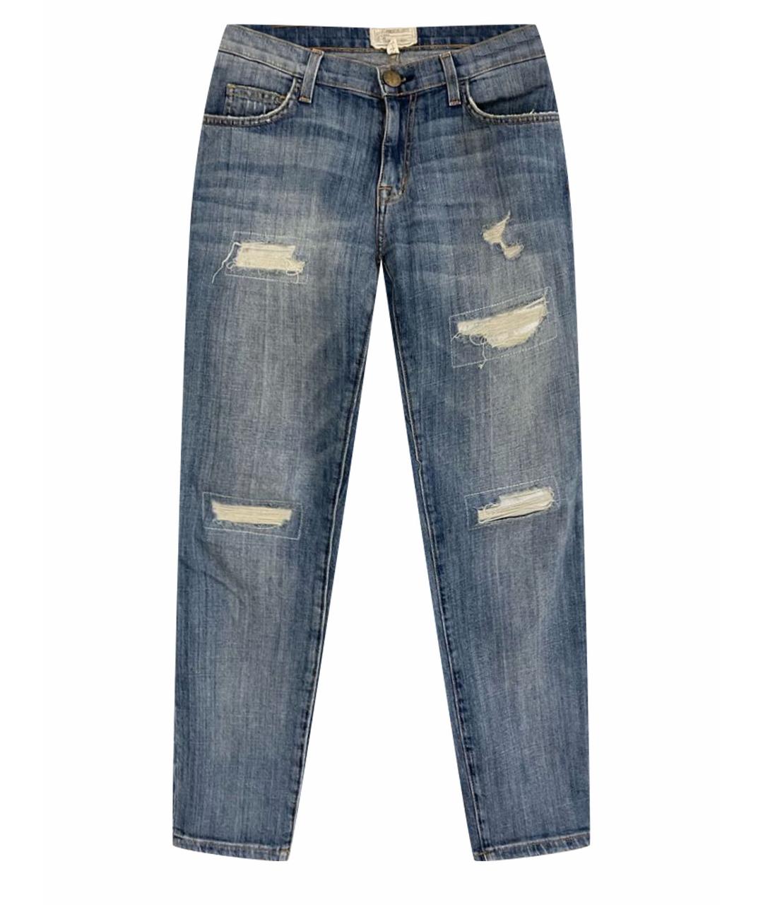 CURRENT/ELLIOTT Голубые хлопковые прямые джинсы, фото 1