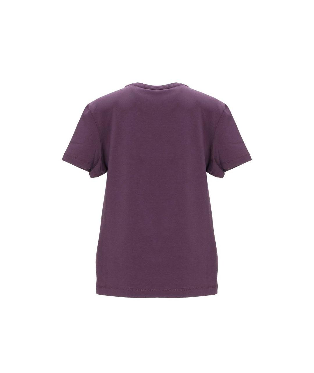 VERSACE JEANS COUTURE Фиолетовая хлопковая футболка, фото 2