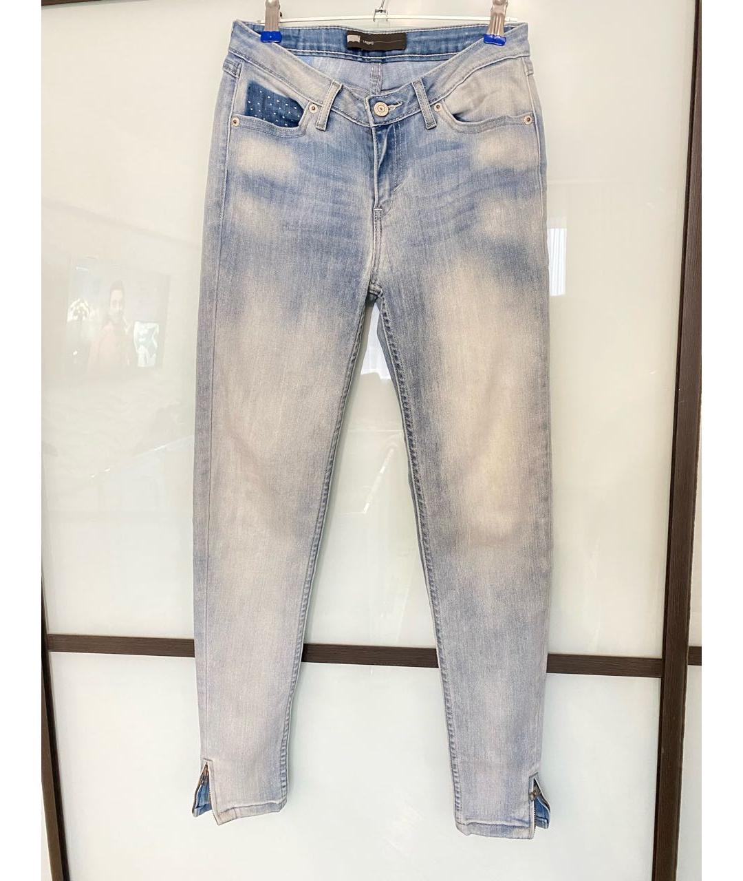 LEVI'S Голубые хлопковые джинсы слим, фото 5
