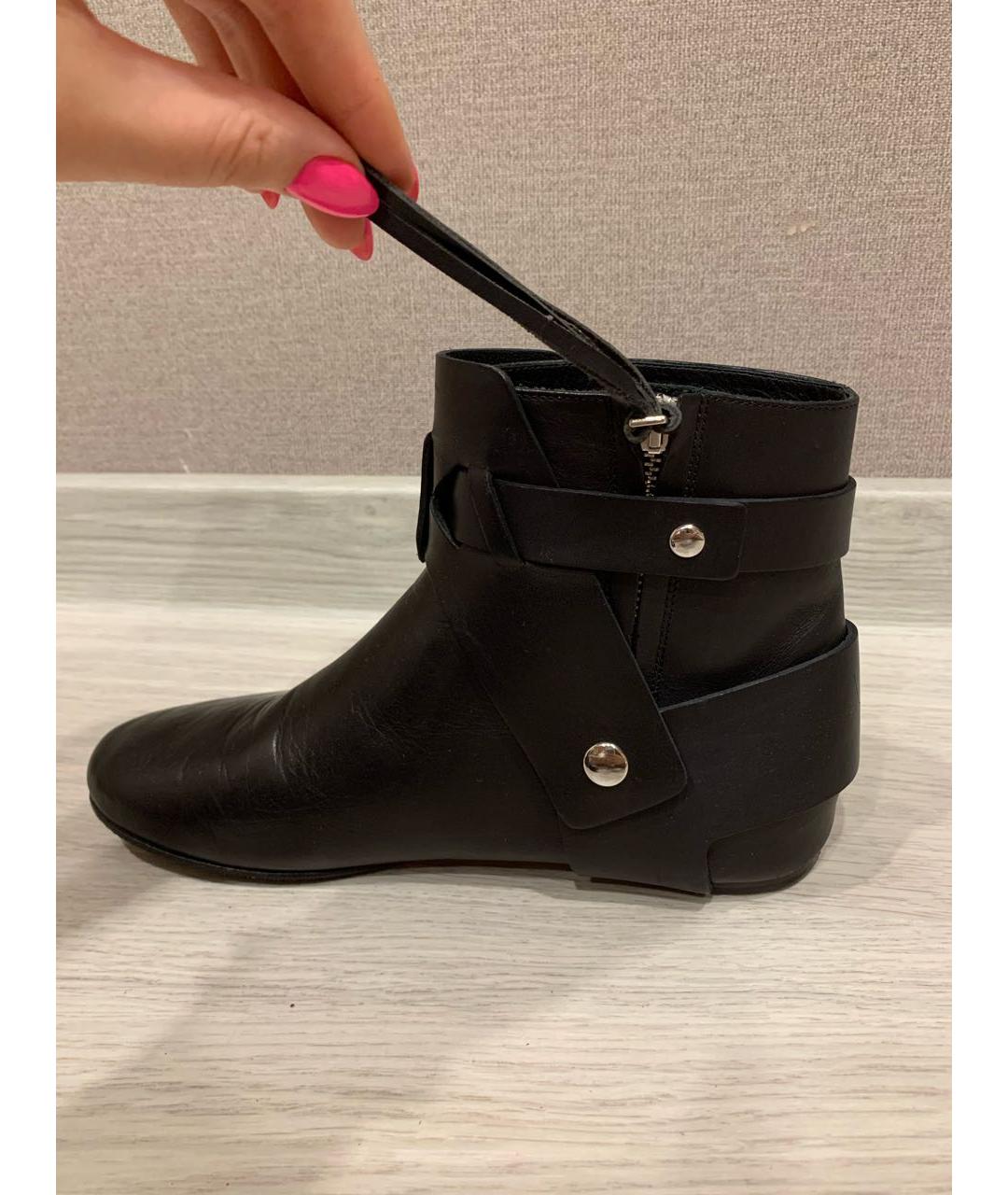 ISABEL MARANT Черные кожаные ботинки, фото 2
