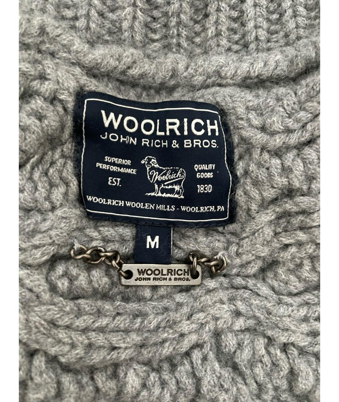 WOOLRICH Серый шерстяной джемпер / свитер, фото 8