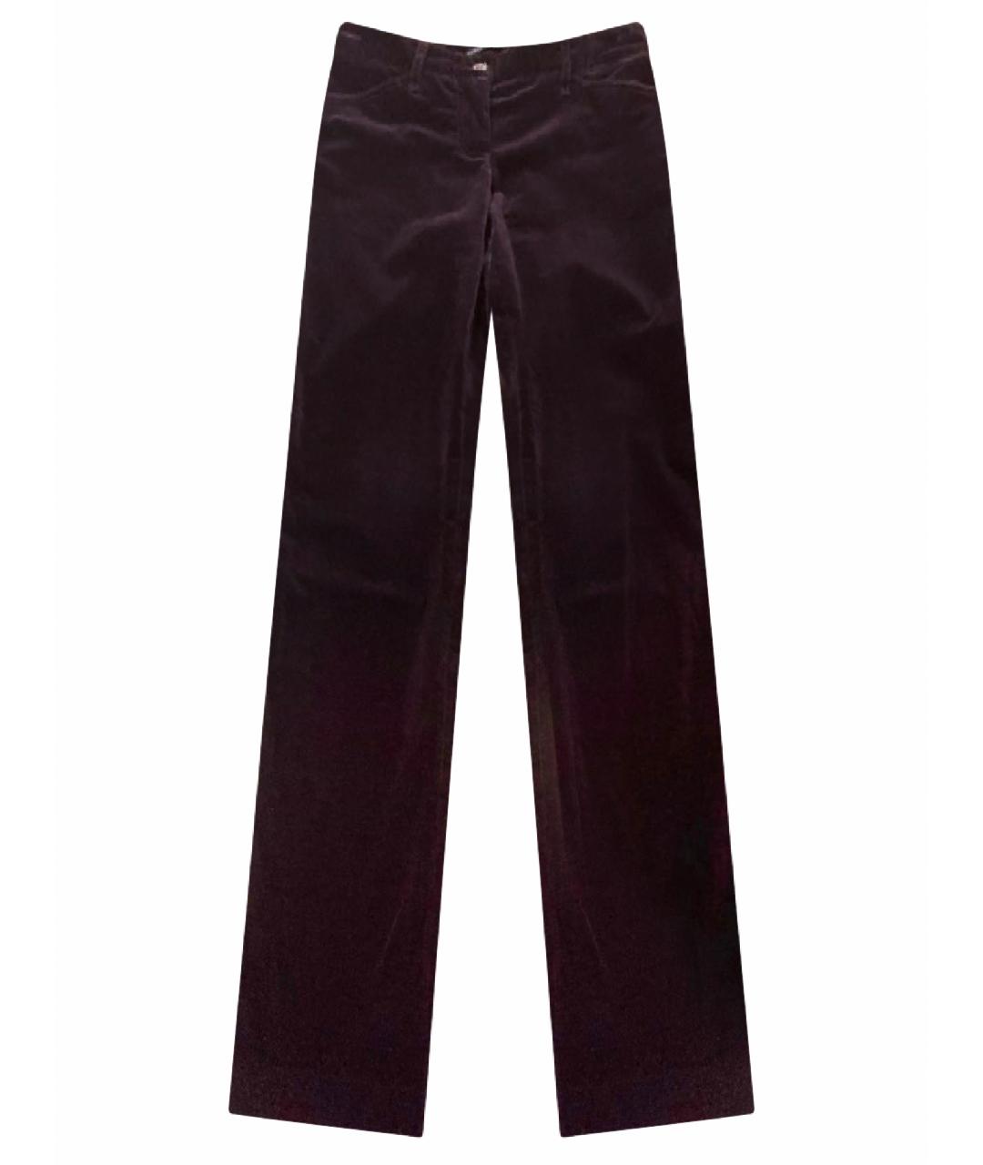 DOLCE&GABBANA Черные бархатные прямые брюки, фото 1
