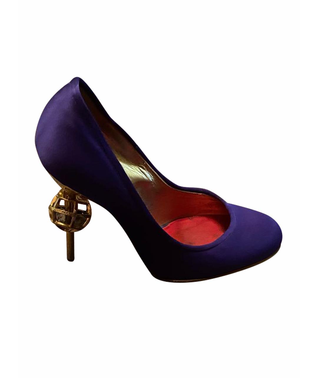 DSQUARED2 Фиолетовые текстильные туфли, фото 1