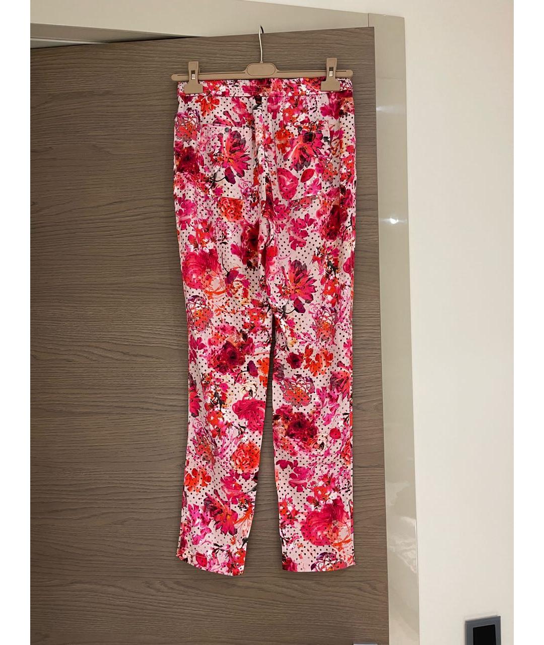MARC CAIN Розовые шелковые брюки узкие, фото 2