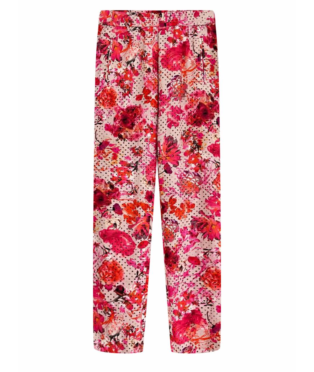 MARC CAIN Розовые шелковые брюки узкие, фото 1