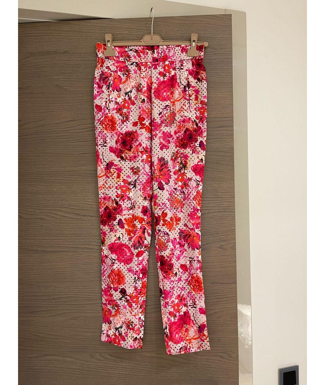 MARC CAIN Розовые шелковые брюки узкие, фото 6