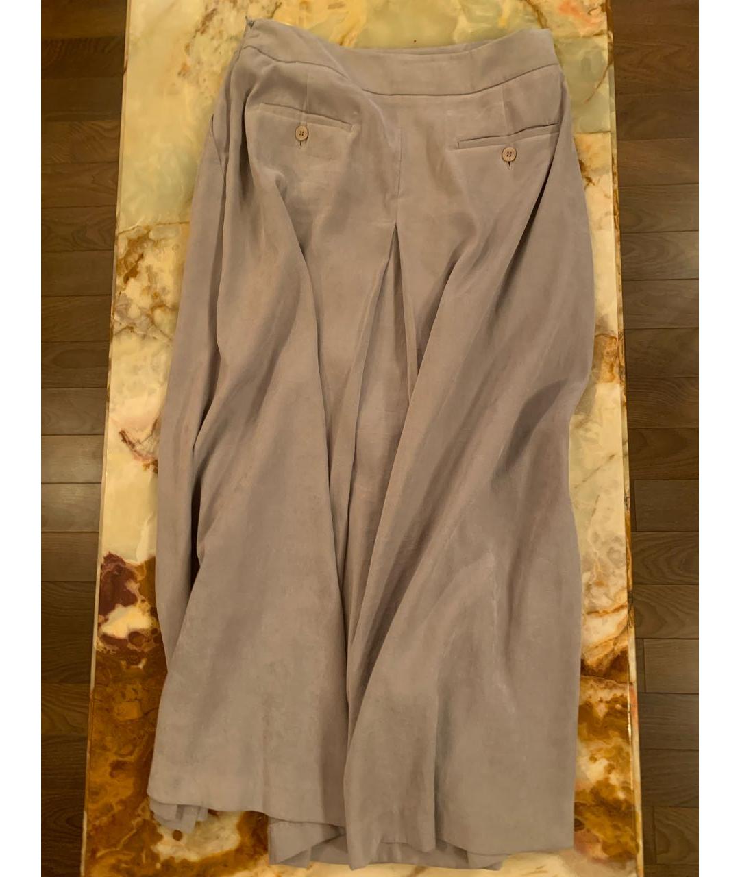 MAX MARA Серая полиэстеровая юбка макси, фото 6