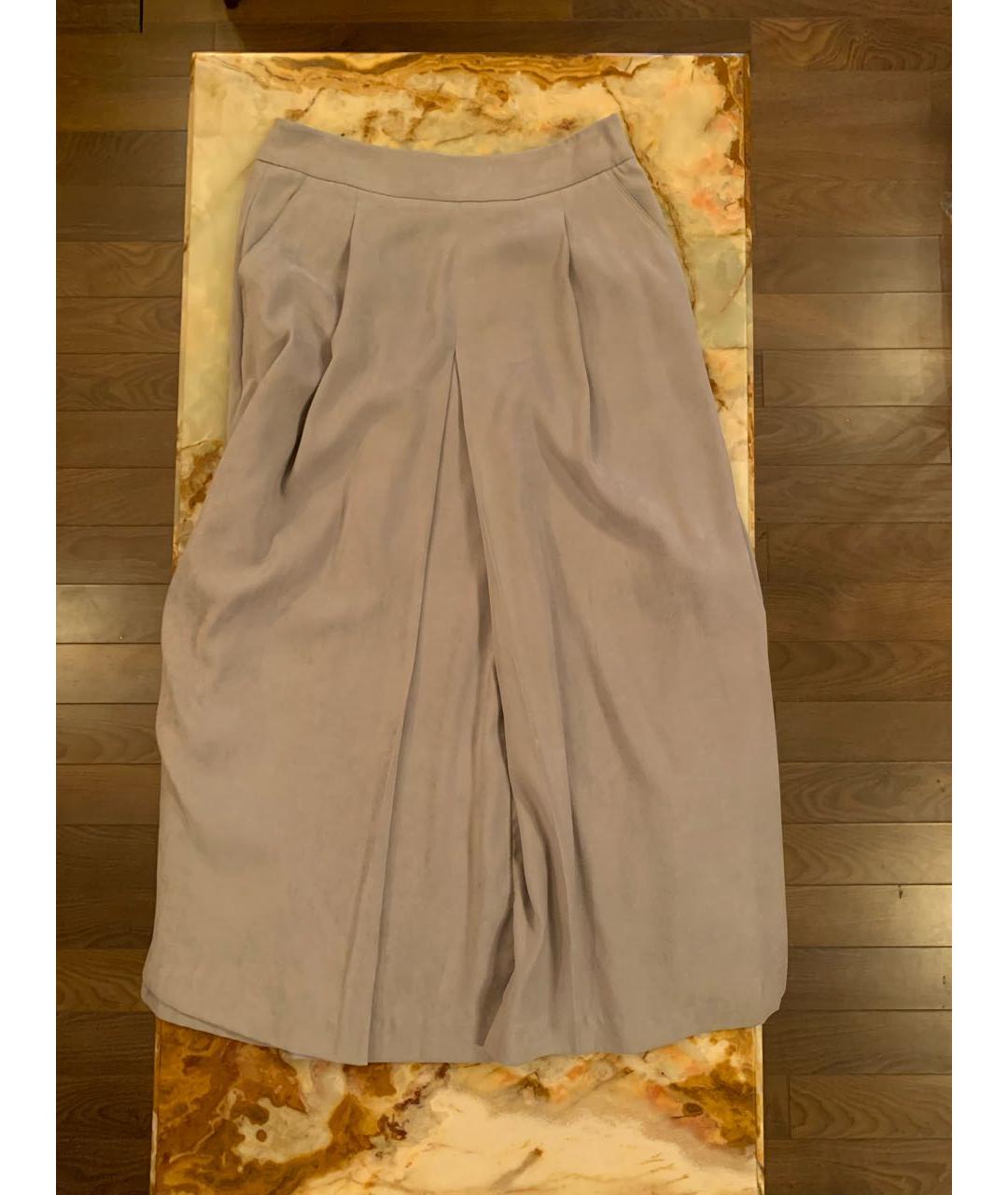MAX MARA Серая полиэстеровая юбка макси, фото 5
