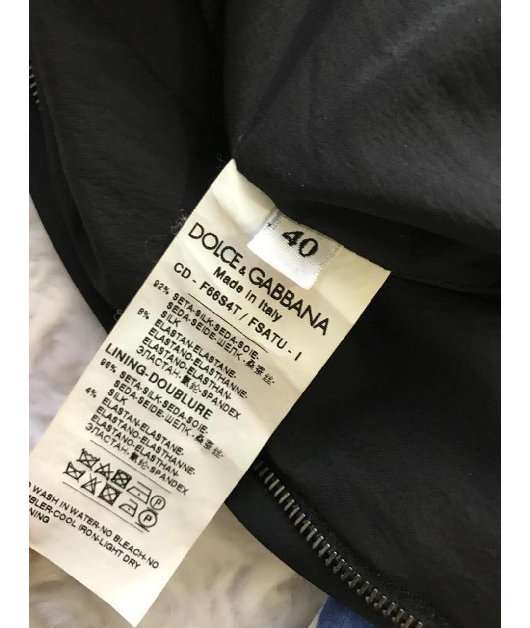 DOLCE&GABBANA Мульти шелковое коктейльное платье, фото 7