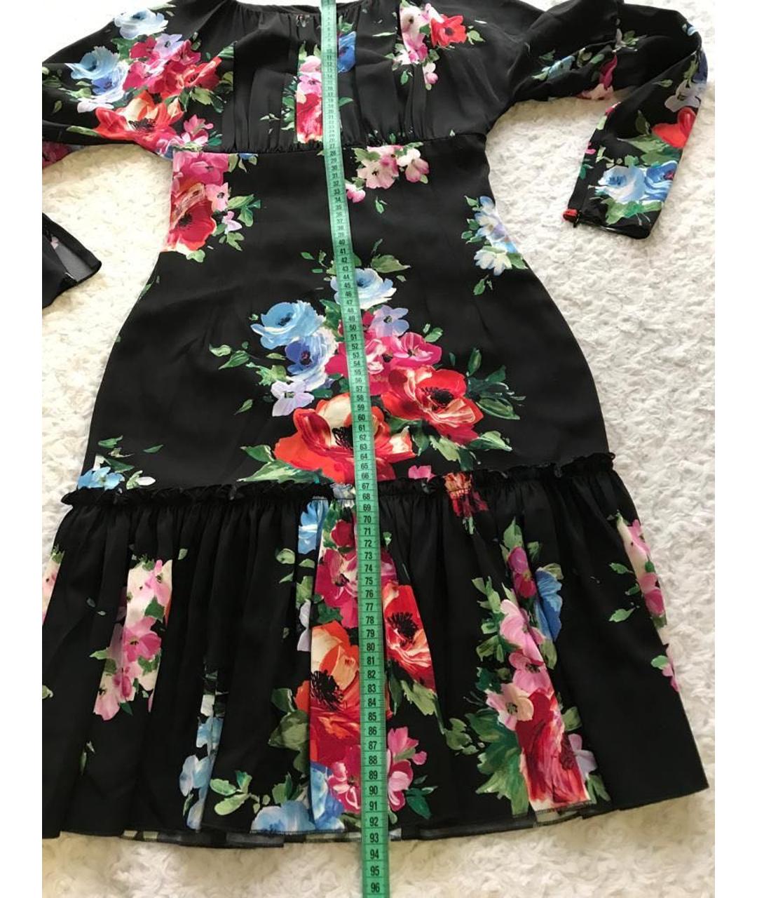 DOLCE&GABBANA Мульти шелковое коктейльное платье, фото 3
