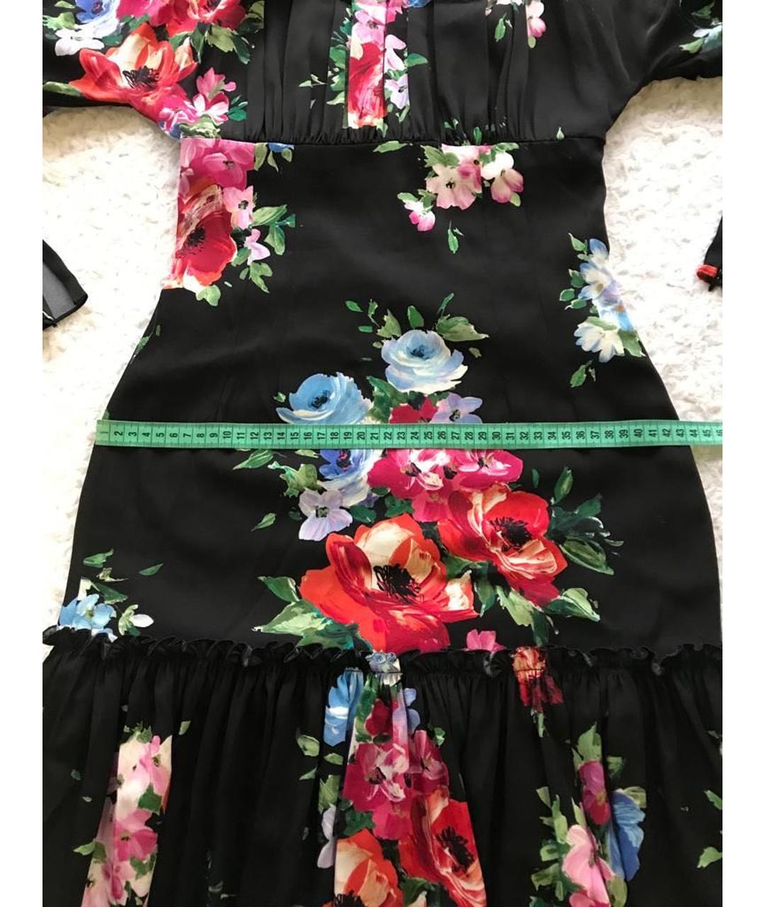 DOLCE&GABBANA Мульти шелковое коктейльное платье, фото 6