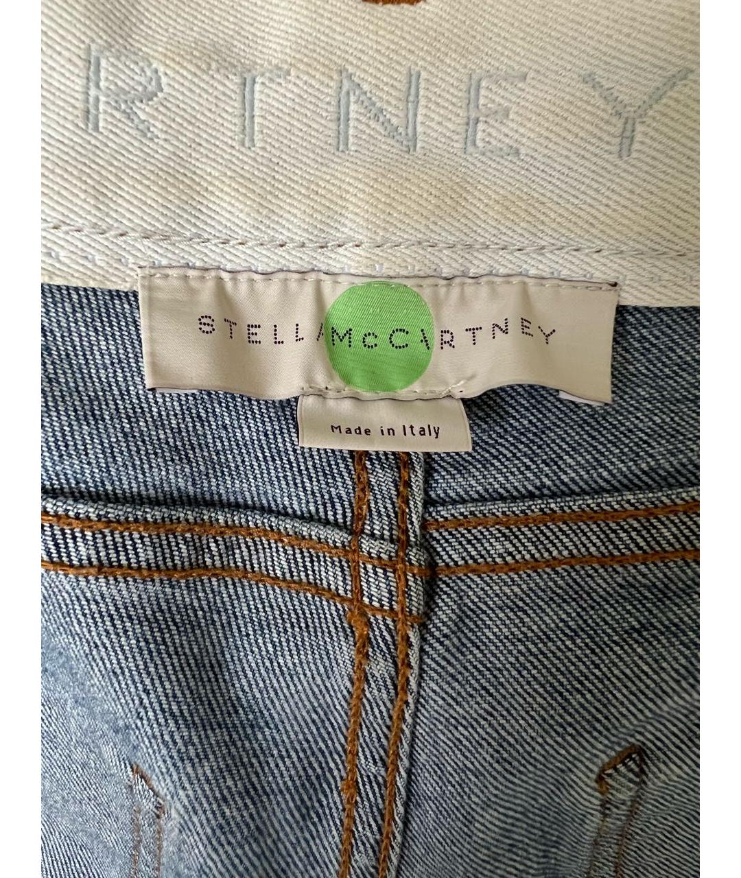 STELLA MCCARTNEY Голубые хлопковые прямые джинсы, фото 5