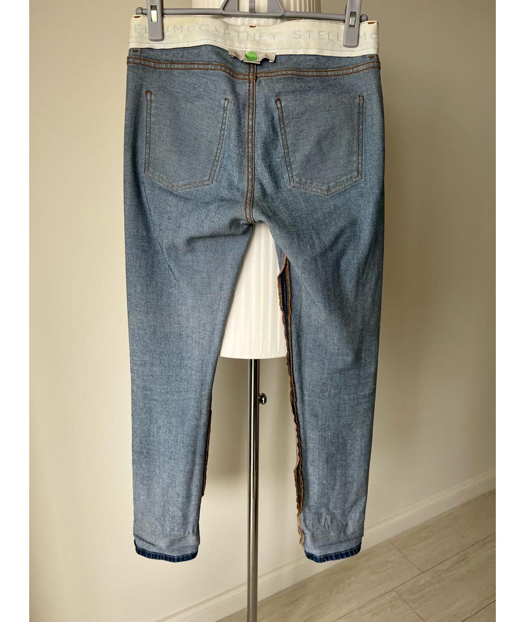 STELLA MCCARTNEY Голубые хлопковые прямые джинсы, фото 3