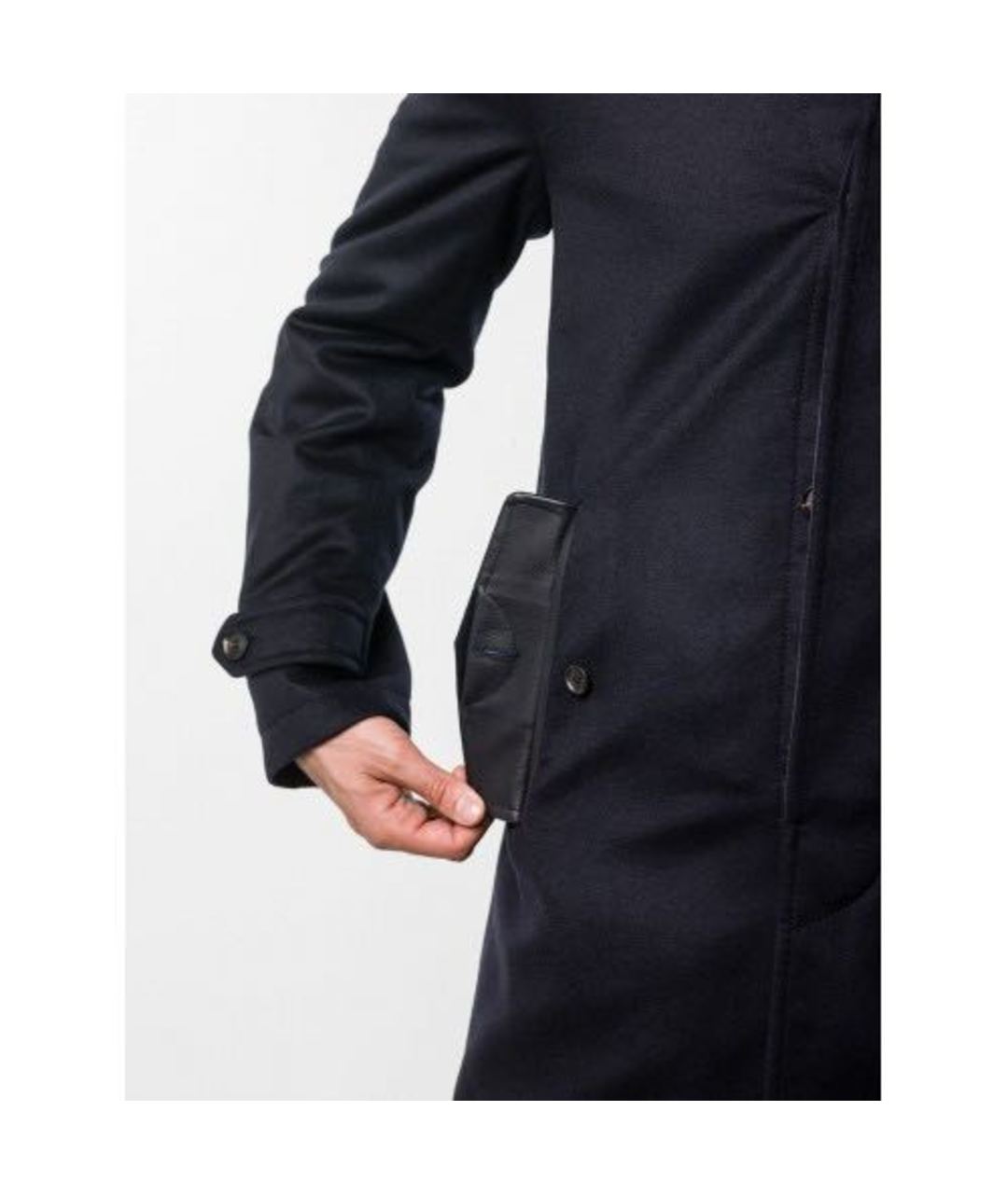 BRIONI Черное шерстяное пальто, фото 4