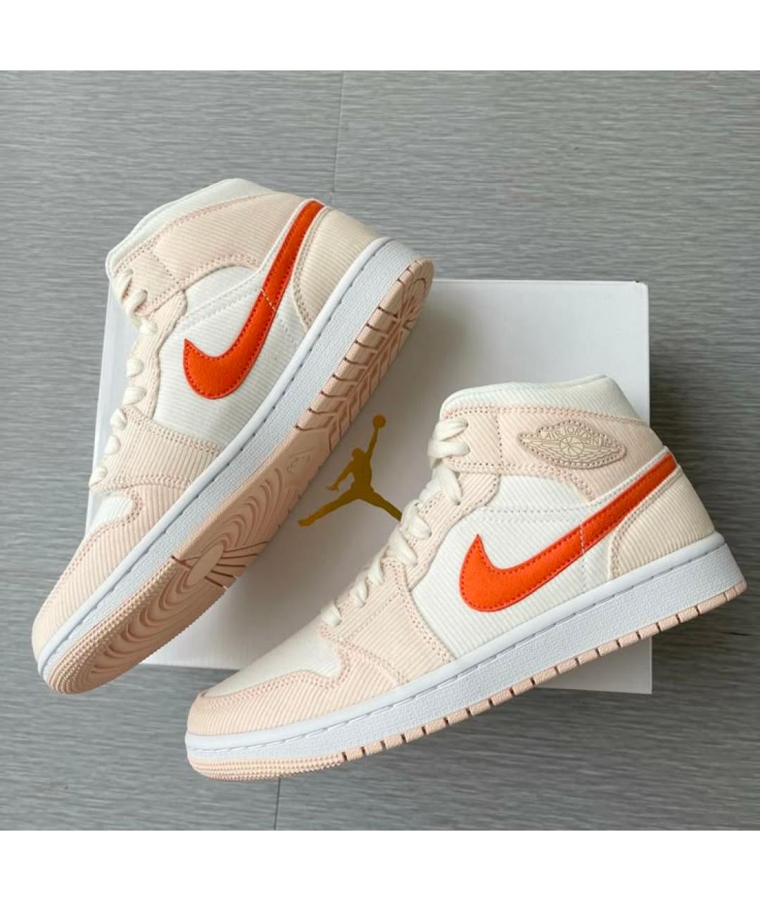 JORDAN Бежевые текстильные кеды, фото 5