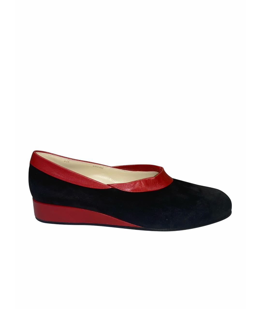 FERRAGAMO Черные замшевые туфли, фото 7
