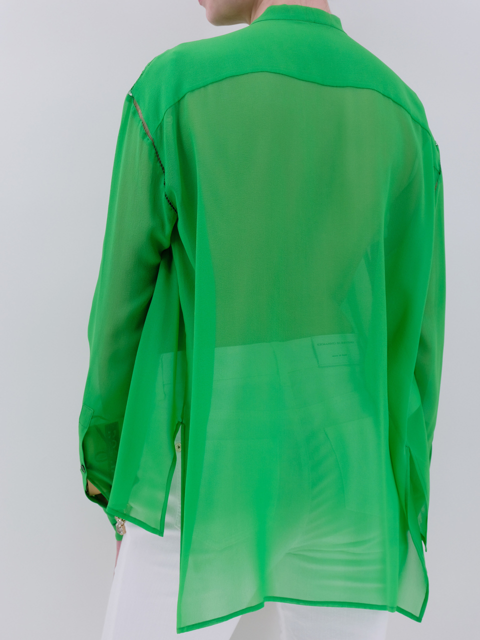 ROCHAS Зеленая шелковая рубашка, фото 3
