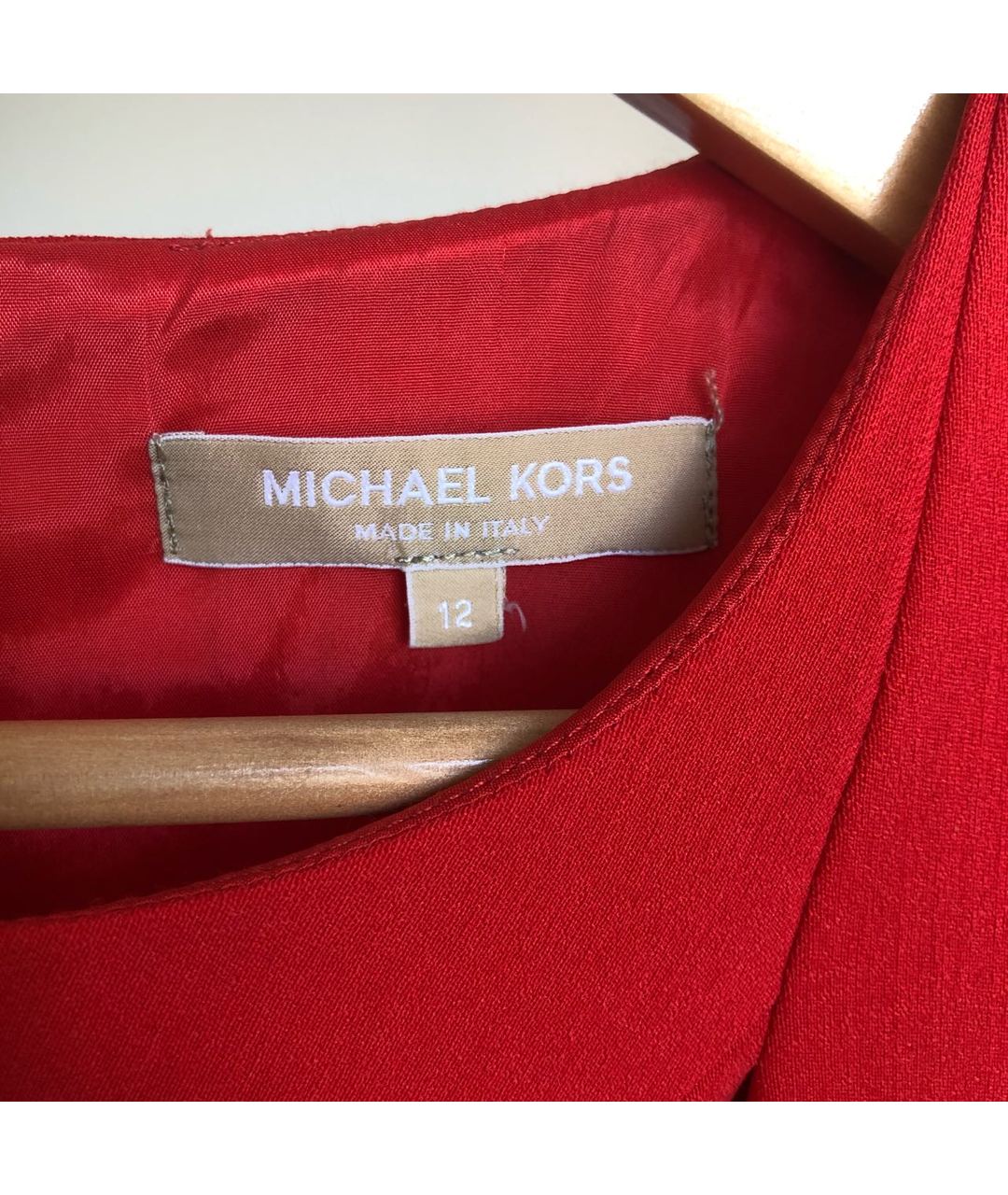 MICHAEL KORS Красное шерстяное коктейльное платье, фото 5