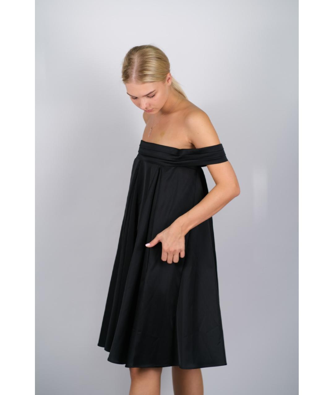 EDIT Черное полиэстеровое повседневное платье, фото 5