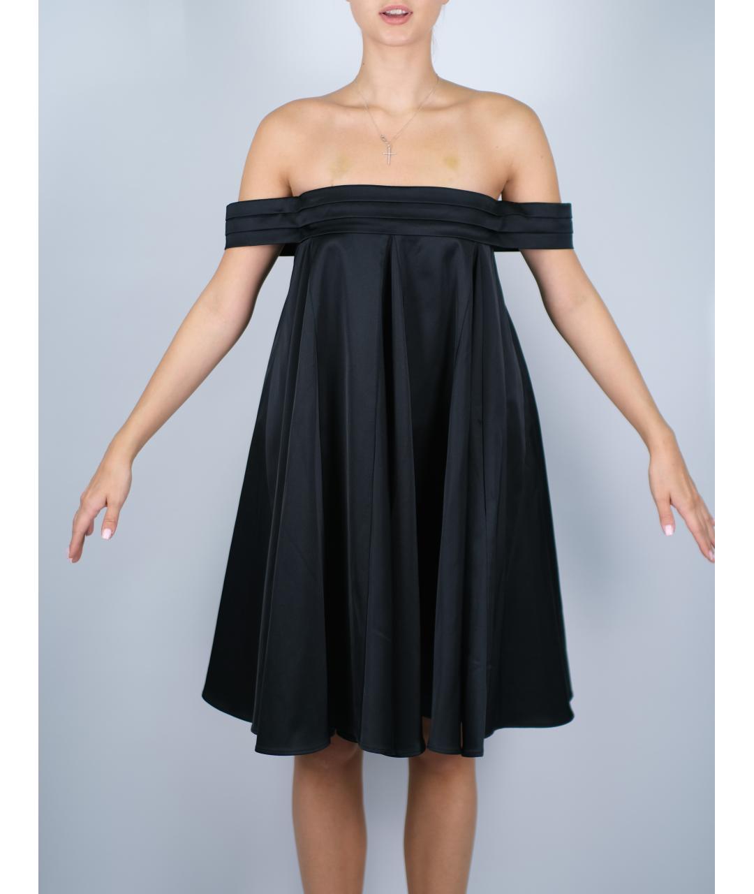 EDIT Черное полиэстеровое повседневное платье, фото 6