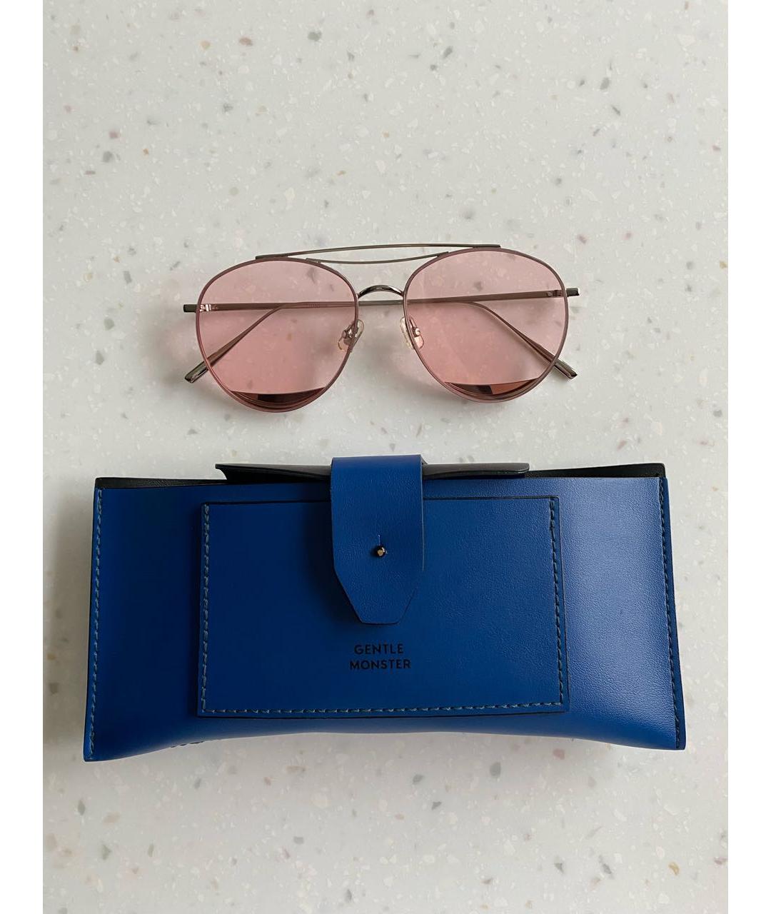 GENTLE MONSTER Розовые металлические солнцезащитные очки, фото 5