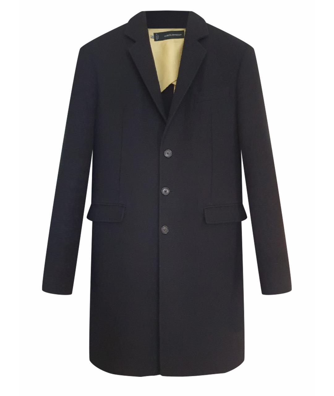 DSQUARED2 Черное шерстяное пальто, фото 1