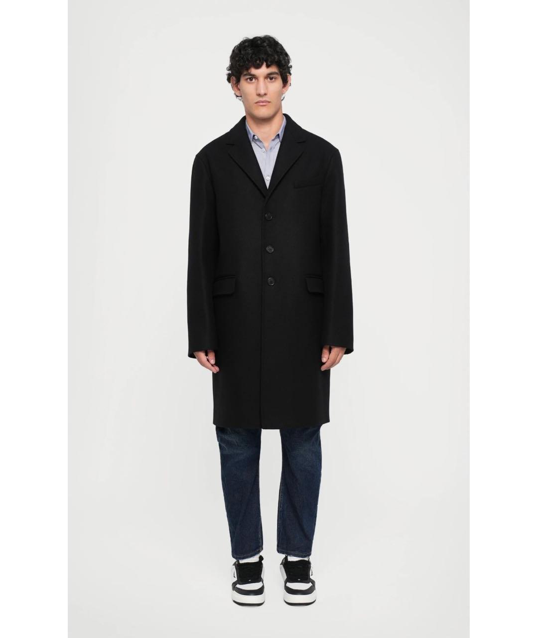 DSQUARED2 Черное шерстяное пальто, фото 2
