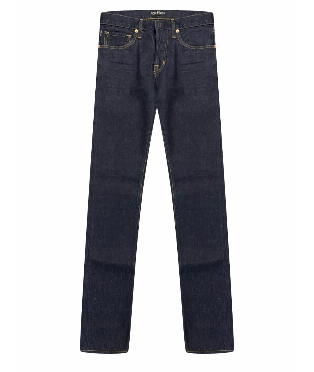 TOM FORD Синие хлопко-эластановые джинсы скинни, фото 1