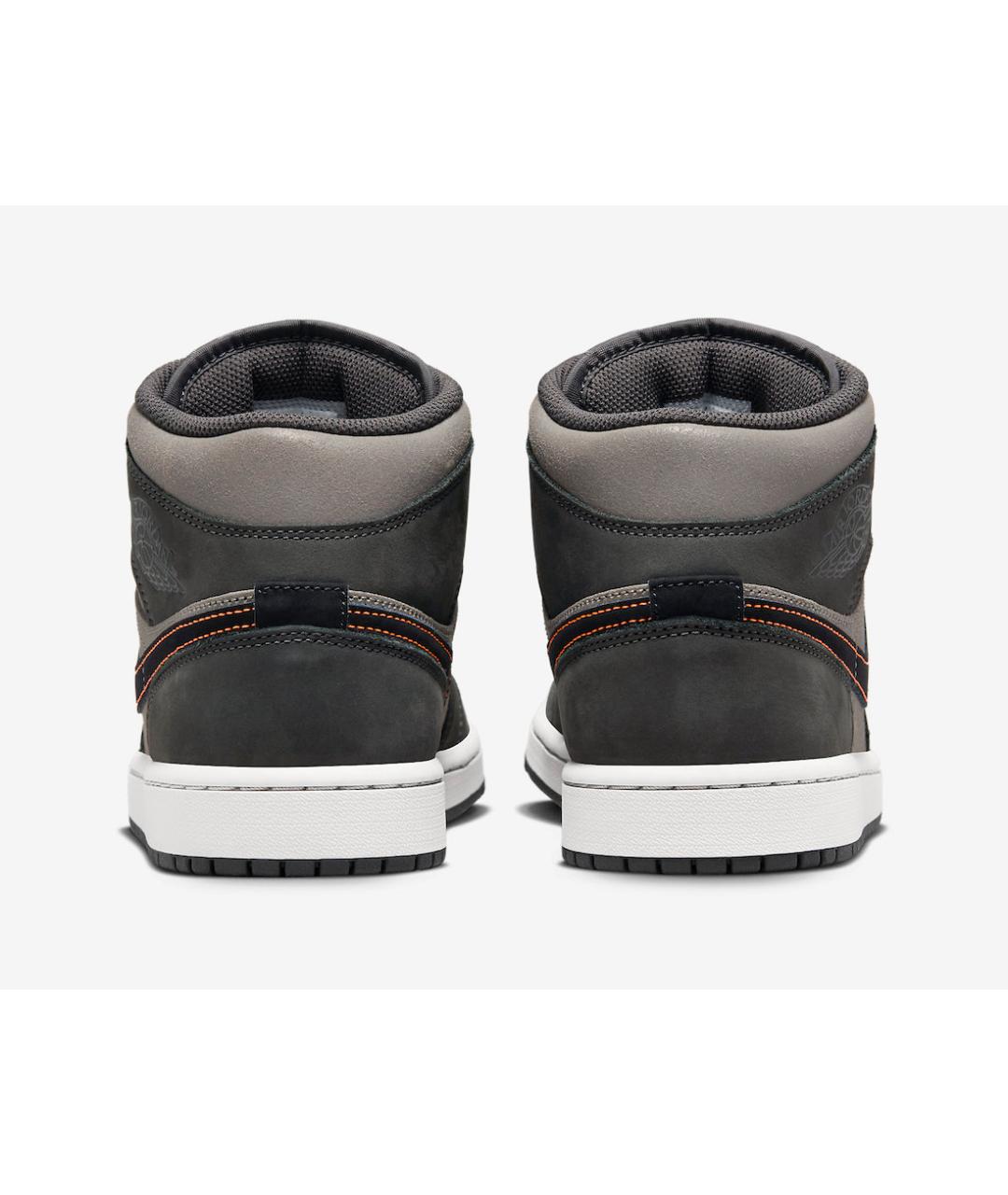 JORDAN Серые нубуковые высокие кроссовки / кеды, фото 4