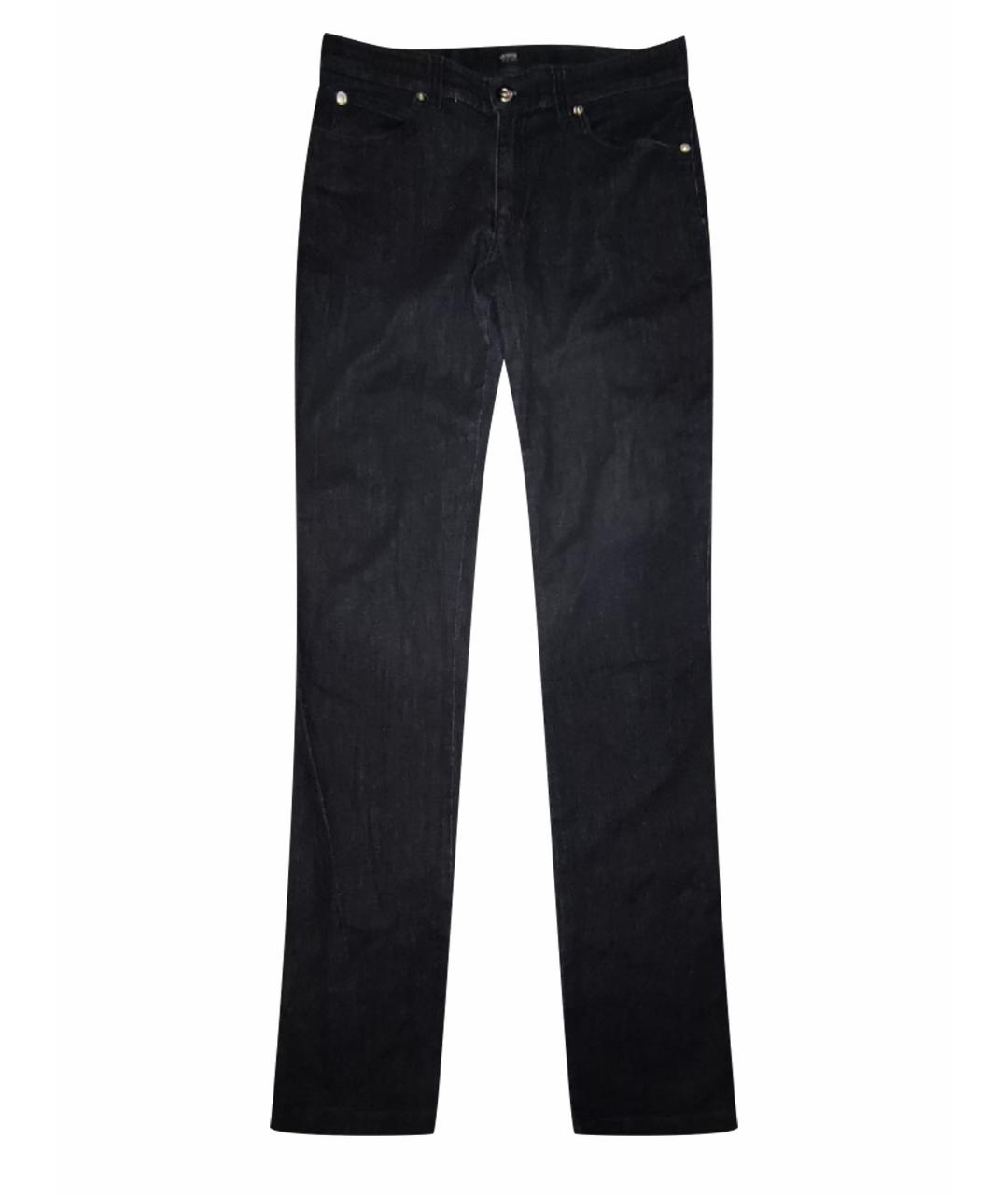 ARMANI COLLEZIONI Черные хлопко-эластановые джинсы слим, фото 1