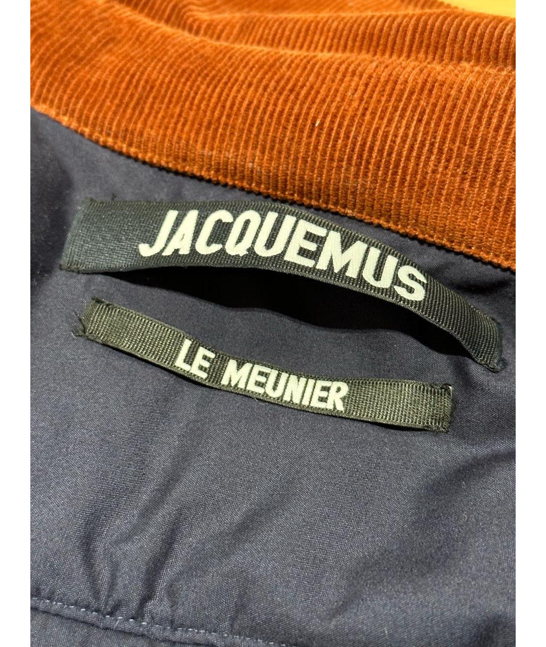 JACQUEMUS Бордовая хлопковая куртка, фото 4