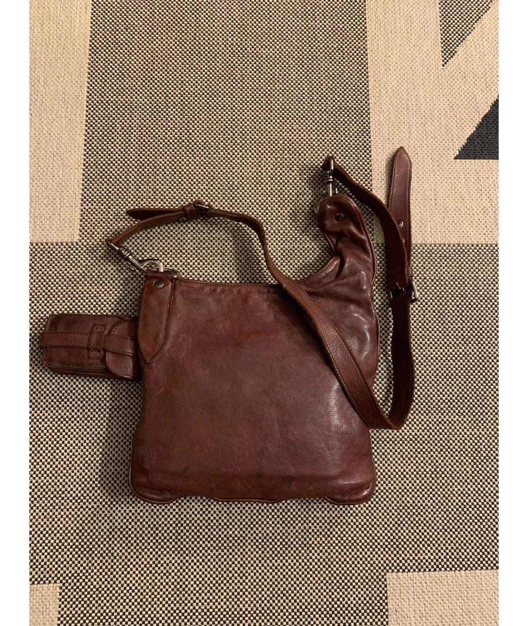 MIU MIU Коричневая кожаная сумка тоут, фото 2