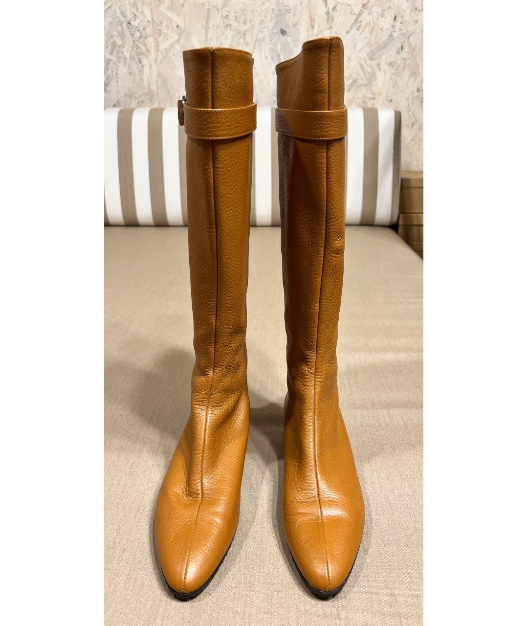 FERRAGAMO Коричневые кожаные сапоги, фото 2